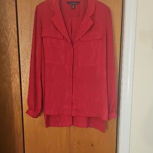White House Black Market Red Blouse